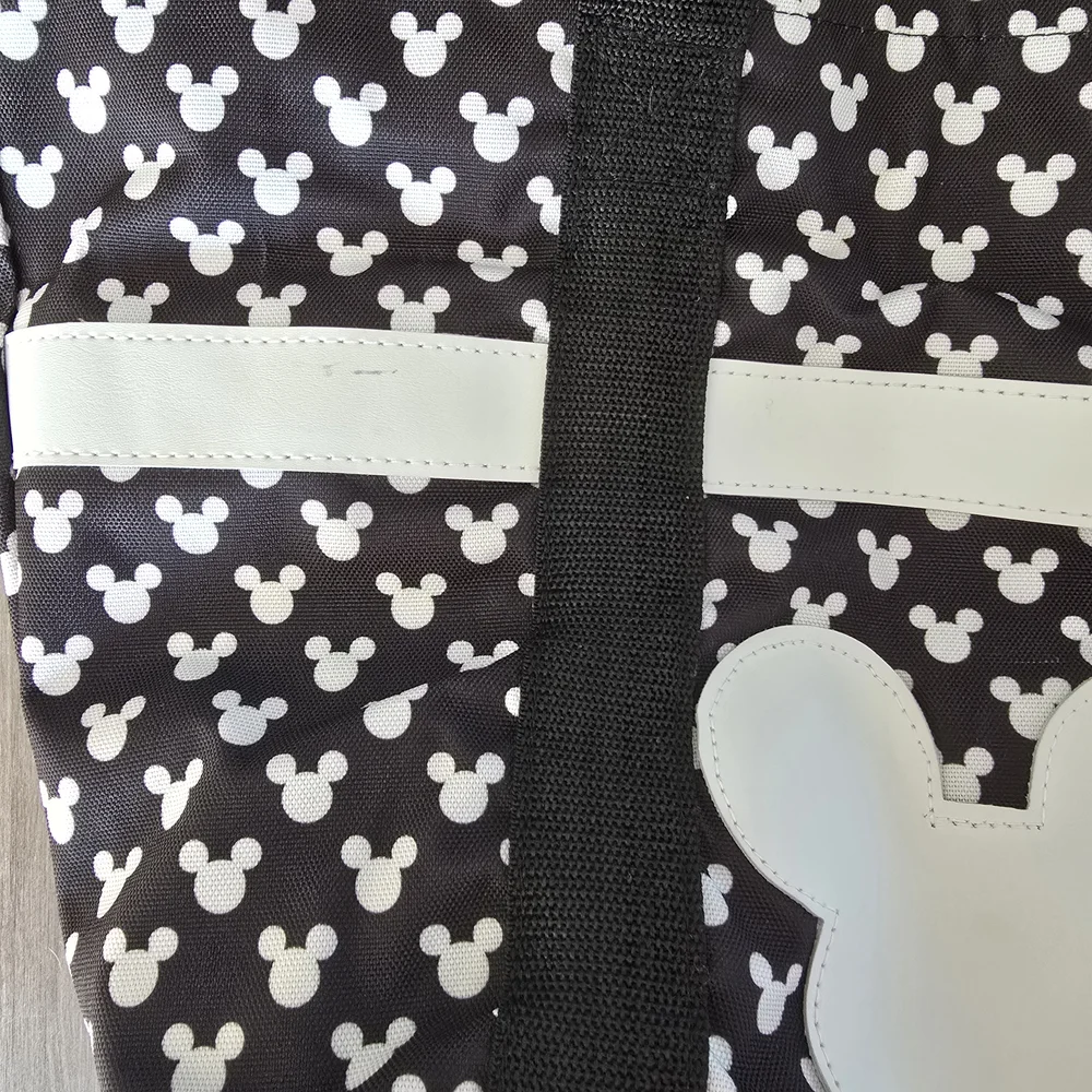 Disney Black and White Mickey Mouse Tote Very Clean Vacation Zip Top Cruise - Picture 3 of 8